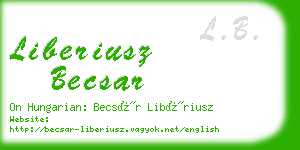 liberiusz becsar business card